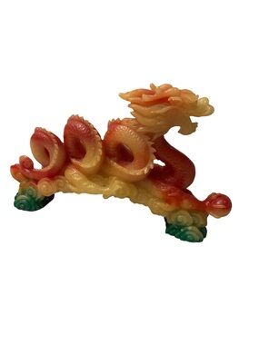 Vintage Chinese resin feng shui Dragon statue